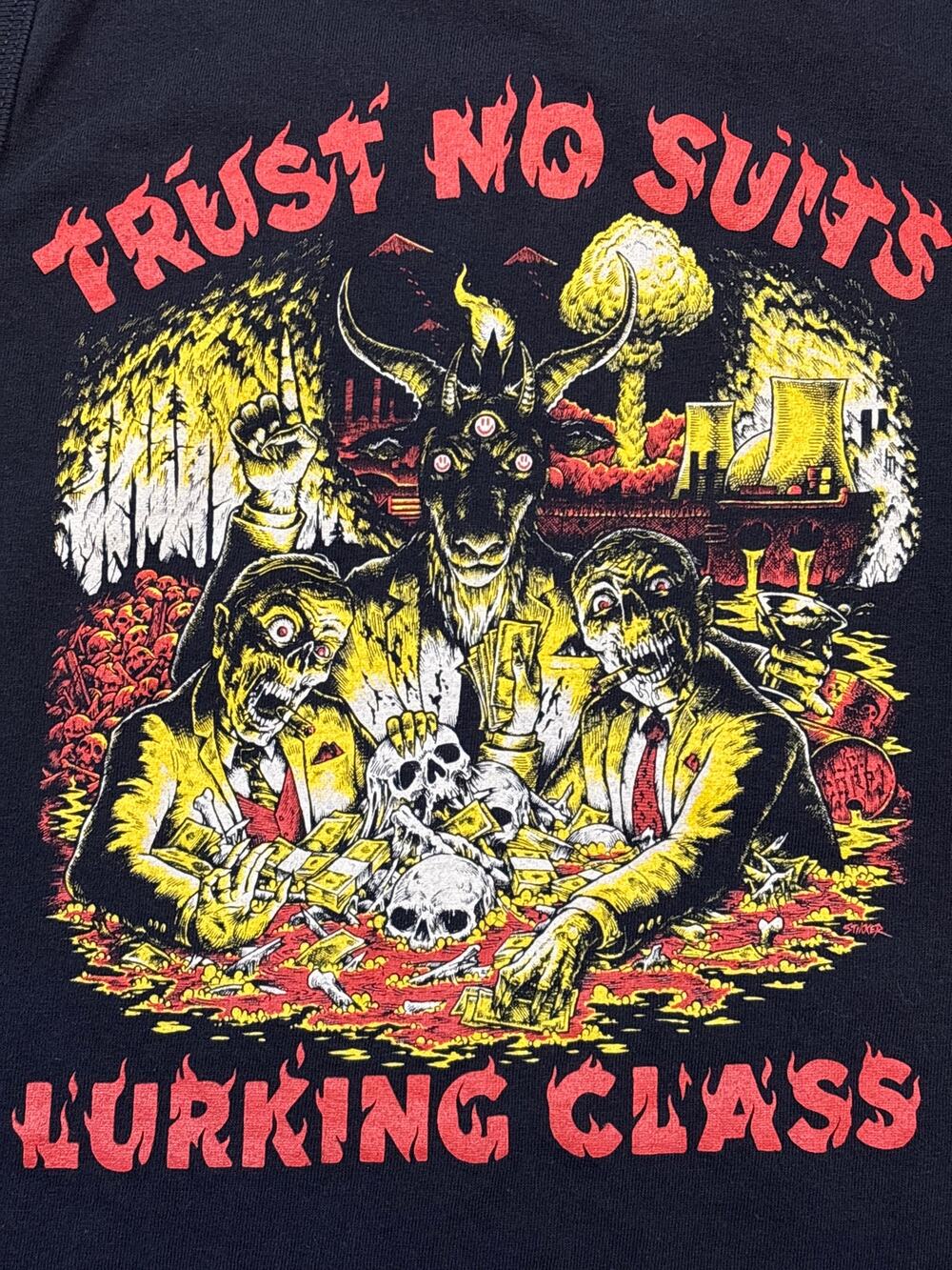 Sketchy Tank Lurking Class Small tank top shirt Trust No Suits Black burning